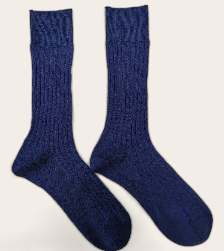 200N Mercerized Cotton Rib Dress Socks
